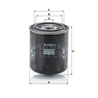 Фильтр масляный MANN-FILTER W 9023/1